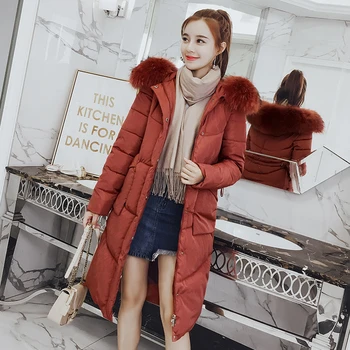 

Yocalor Women 2019 Fashion Real New Length Thickening Warm Winter Coat Jacket Winter Down Parka Women Big Fur Basic Jackets