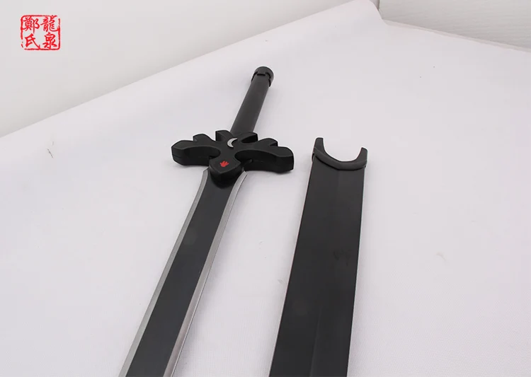 Углеродистая сталь Балде японская катана настоящая для SAO Sword Art Online Krito's Elucidator Sword кожаная оболочка без острых реквизит для косплея