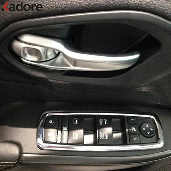

For Jeep Cherokee 2014 2015 ABS Chrome Car Interior Door Window Lift Button Switch Panel Cover Trim Frame Stickers Accessories