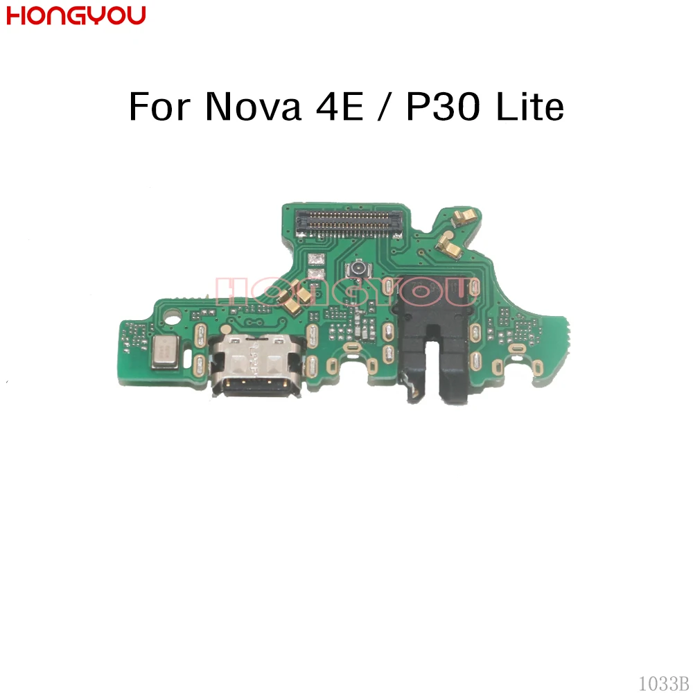 10 шт./лот, для huawei Nova 4E MAR-AL00/P30 Lite, usb зарядная док-станция, зарядная розетка, разъем для разъема, гибкий кабель