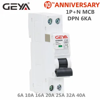 

Free Shipping GEYA GYM9N DPN MCB 1P+N 6A 10A 16A 20A 25A 32A 40A 220V AC Mini Circuit Breaker