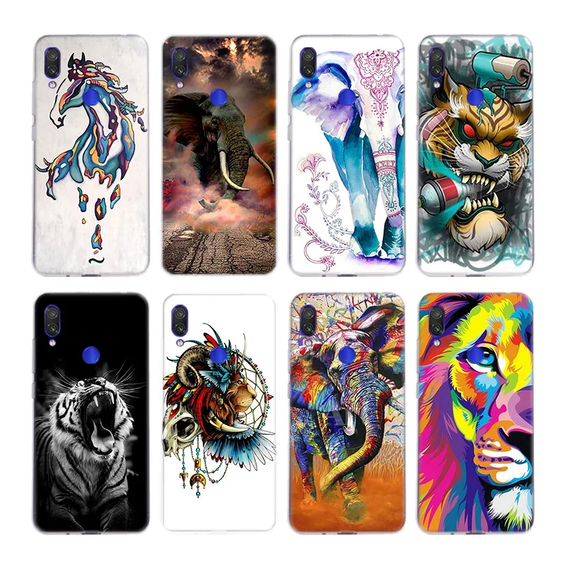 Running horses and elephants aimal Silicone TPU Case For Xiaomi Note 10 9 8 lite A3 5X 6X CC9 CC9E 9SE 8SE 9T F1 Bags Cover | Мобильные