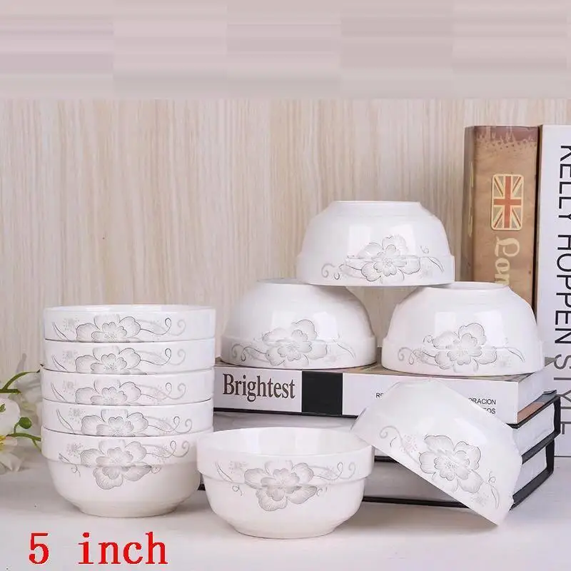 Корейский Mutfak Malzemeleri Saladier рис Cuenco Cocina посуда фарфоровая тарелка Tigela посуда для супа керамическая чаша - Цвет: Version H