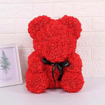 

Rose Bear Molding Immortal Rose Eternal Preserved Fresh Flower Bear Valentine's Day Mother's Day Christmas Gifts Wedding Decor