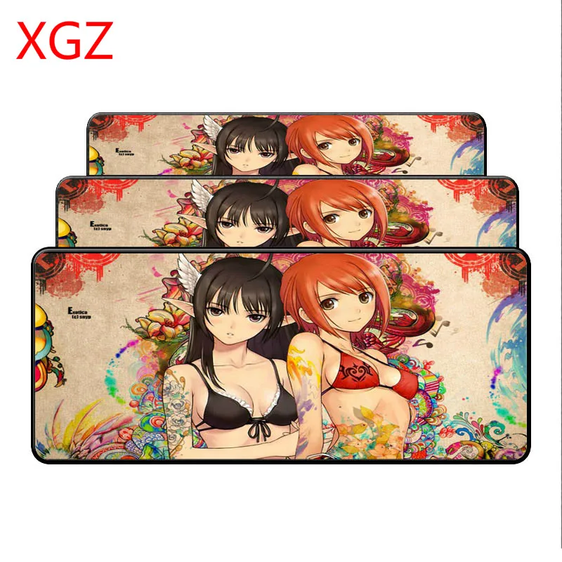 XGZ аниме девушка сексуальная XL 900*400*3 мм компьютерная коврик для мыши игра большая