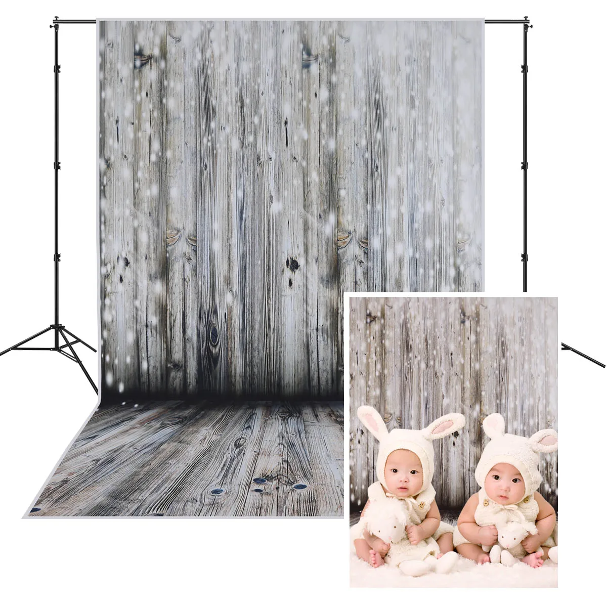 

Vinyl Photo Backdrop Wooden Floor Studio Photography Background Backdrop 5x7FT