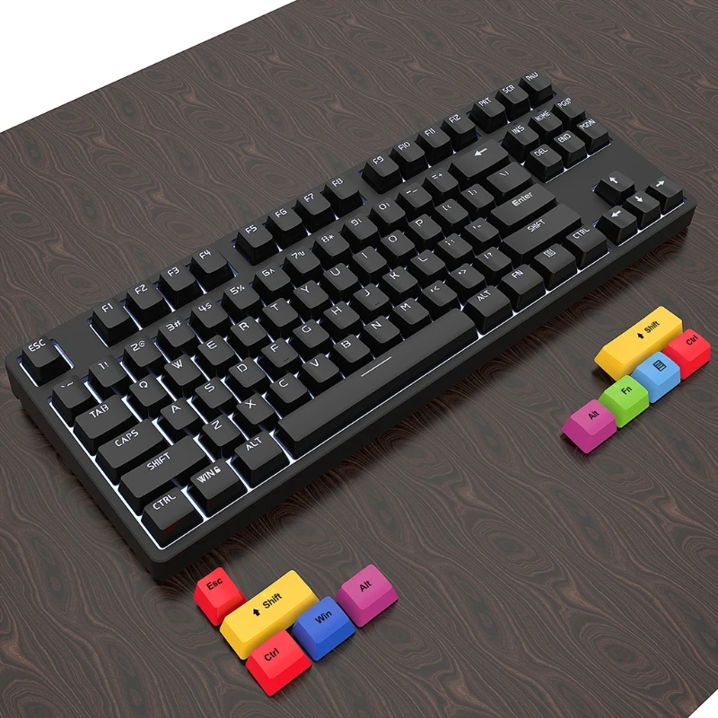 

Wired Gaming Mechanical Keyboard for Laptop Desktop Computer 87Keys USB Keyboard for E-sports Players