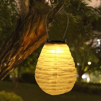 

20cm Solar LED Lantern Light Lamp Automatically Recharging Party Chinese Hanging Fence Landscape for Outdoor Garden Yard
