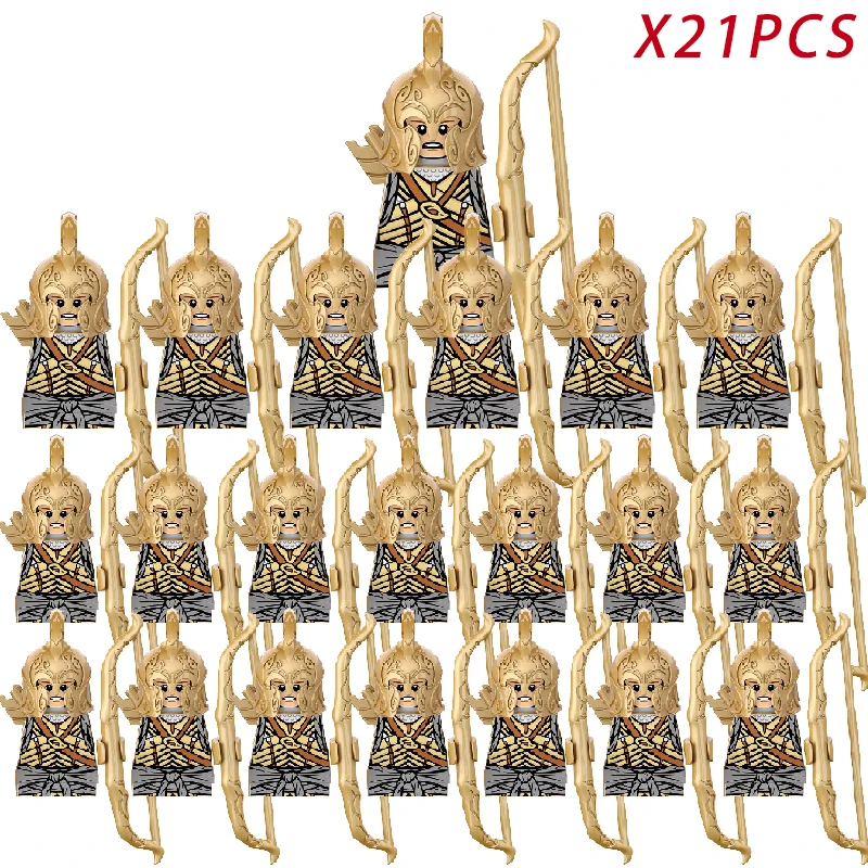 Medieval Fantasy Dwarf Warrior Leader Building Blocks Set