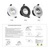 12V 3W COB Spot LED Downlight for Cabinet Ceiling Lighting 270-330lm Aluminum Cut Out Hole 68-75mm 5