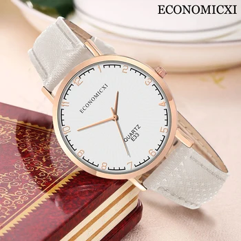 

Brand Quartz Ladies Watch Women Watches Top Luxury Wristwatch Red Leather Strap Female Clock Fashion Dress Relojes Para Mujer