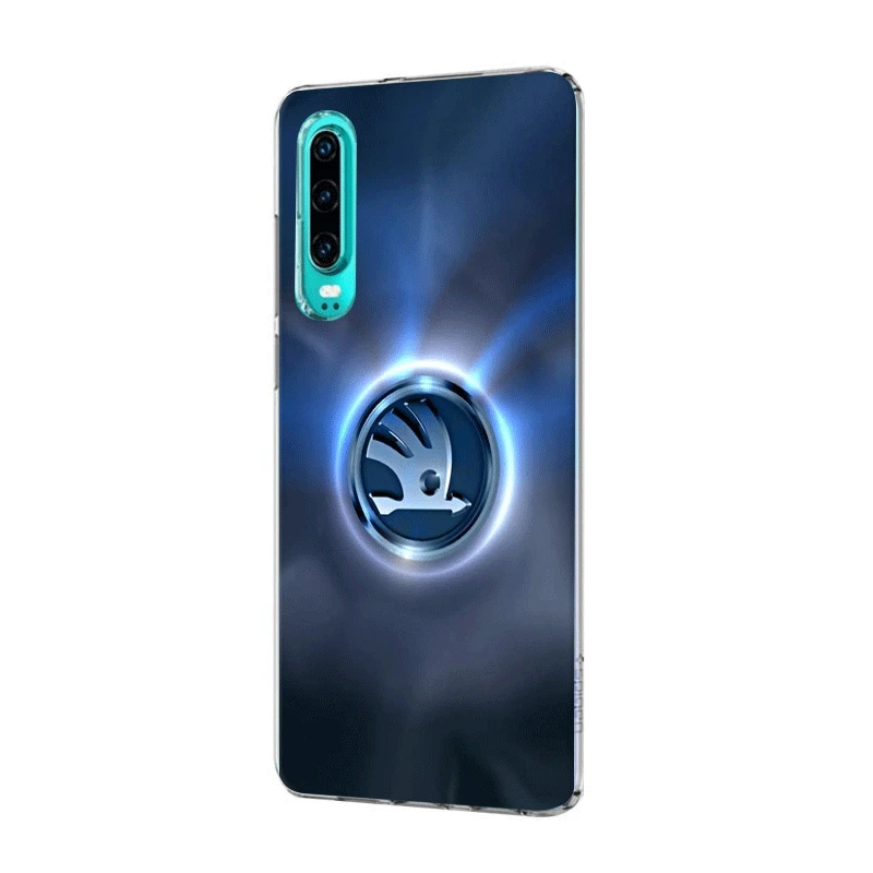 Мобильный телефон чехол для телефона чехол для huawei Коврики 30 20 10 Pro Lite Y6 Y7 Y9 Nova 2 3 2i 3i 3 4 5i оболочки мультфильм автомобиля Skoda