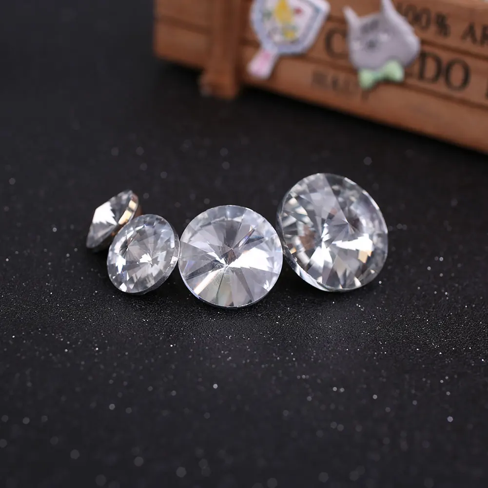 

Highly qualityRhinestones Crystal Drill Buttons 18mm-30mm Multiple sizes Furniture Sofa Decoration Clothing Sewing Accessorie