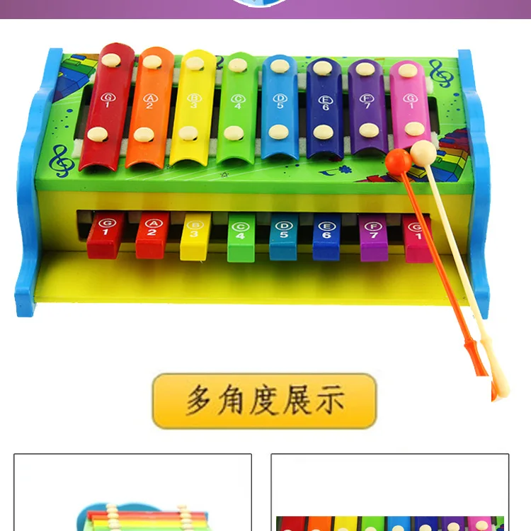 Beat Toy Младенцы Дети Раннее детство образовательные музыкальные обучающие средства-в-руки стучал ксилофон 8 звук стук фортепиано