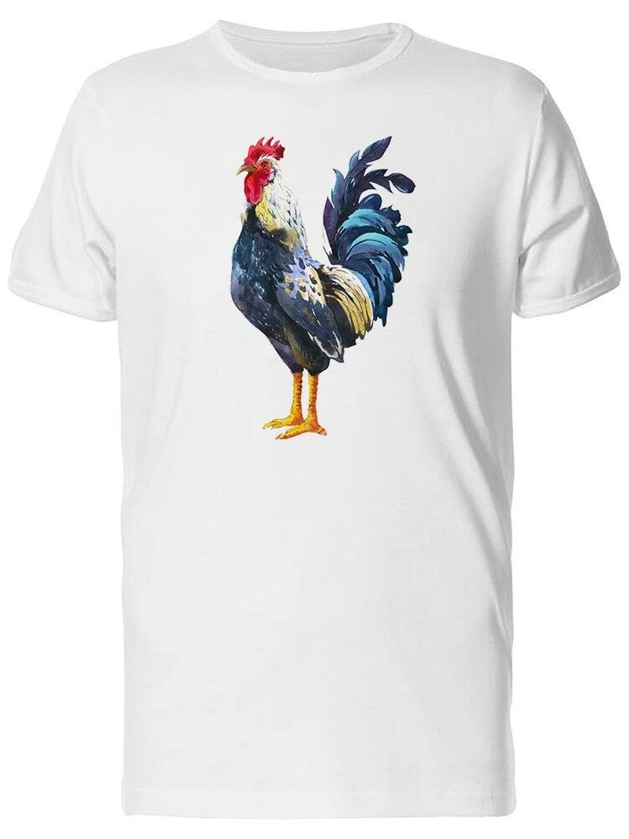 

Drawing Of A Colorful Rooster Men'S Tee -Image By Bodybuilding Tee Shirt