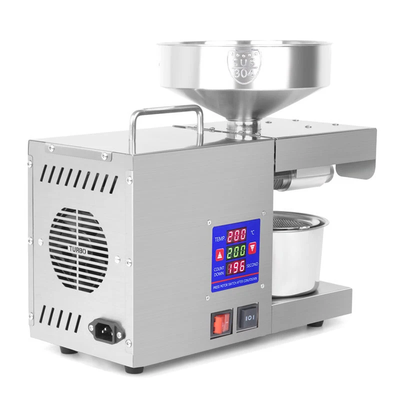 Intelligent temperature control household oil press 600-1500W automatic frying-free peanut oil production stainless steel family 5
