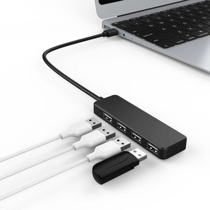 4 порта USB 2 0 разветвитель удлинитель адаптер для Mac Pro iMac MacBook и mini любого ПК