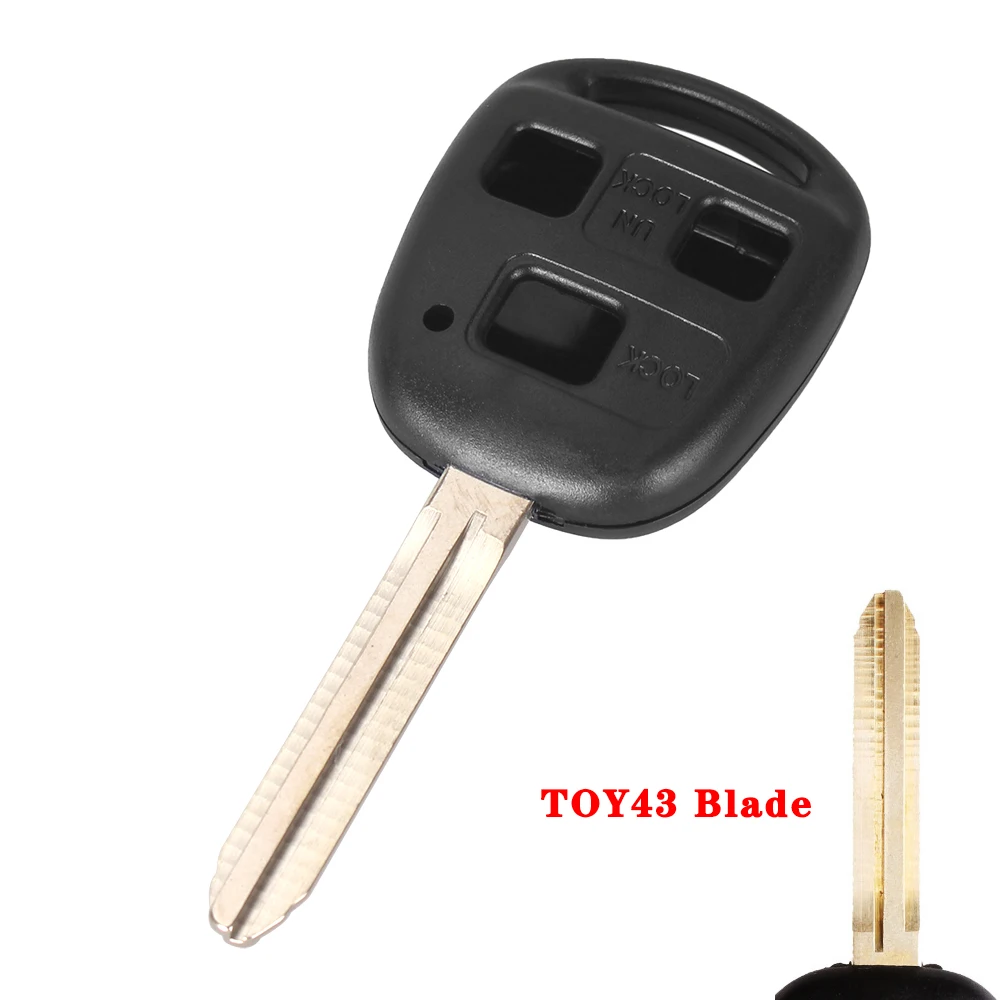 Дистанционный автомобильный чехол для ключа KEYYOU Fob 3 кнопки для Toyota Celica Avensis RAV4 камера заднего вида Corolla Yaris RAV4 Land Cruiser - Color: TOY43 Blade