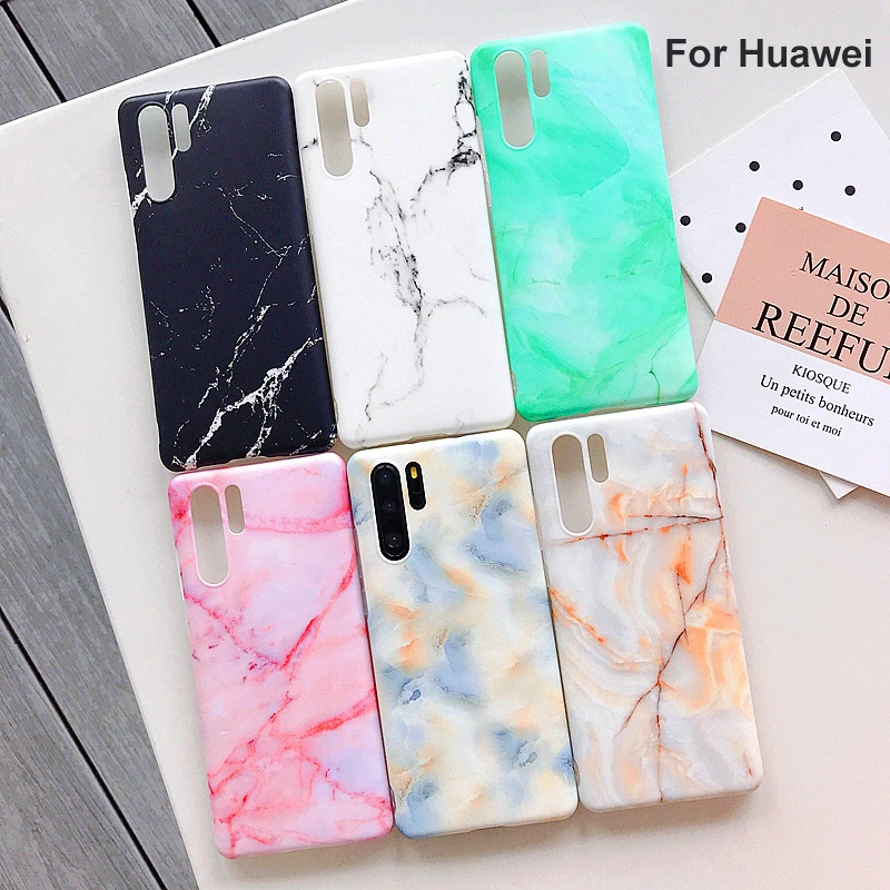 

New Fashion Matte Marble Soft TPU Silicone Case For Huawei P30 P20 Lite Pro Mate 20 Lite Pro Nova 4e 3i 3e Cute Case Back Cover