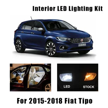 7pcs White Canbus Error Free LED Bulbs Interior Dome Reading Map Lights Kit For Fiat Tipo 2015 2016 2017 2018 Glove Box Light 1