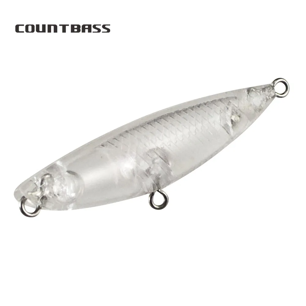 

10pcs Countbass Blank Hard Lure 43mm 1.5g, Topwater, Popper, Unpainted Fishing Bait, Wobblers