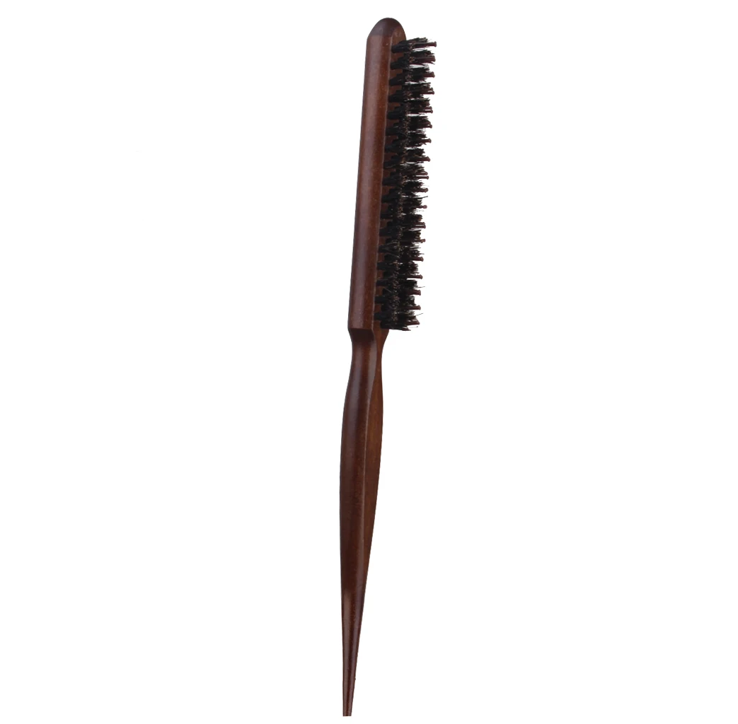 For Each Wooden Handle 3 Rows Of Bristle Hair Comb Brush Hairdresser Hairbrush Tool