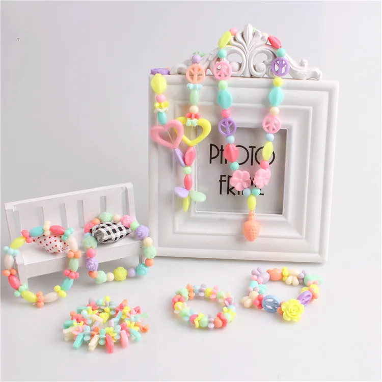 170 шт. Детские Diy игрушечные бусины-головоломки diy Детские бисерные игрушки коррекция амблиопии бисерные Развивающие игрушки для девочек на день рождения