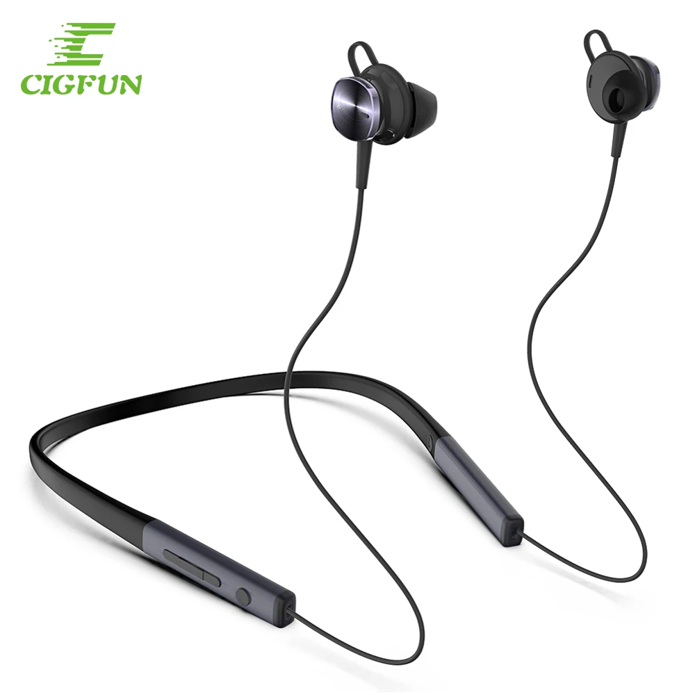 Cigfun Wireless Earphone ANC Headphone Bluetooth5.0 Sport Neckband Headphones With Mic Active Noise Cancelling Headset For Phone