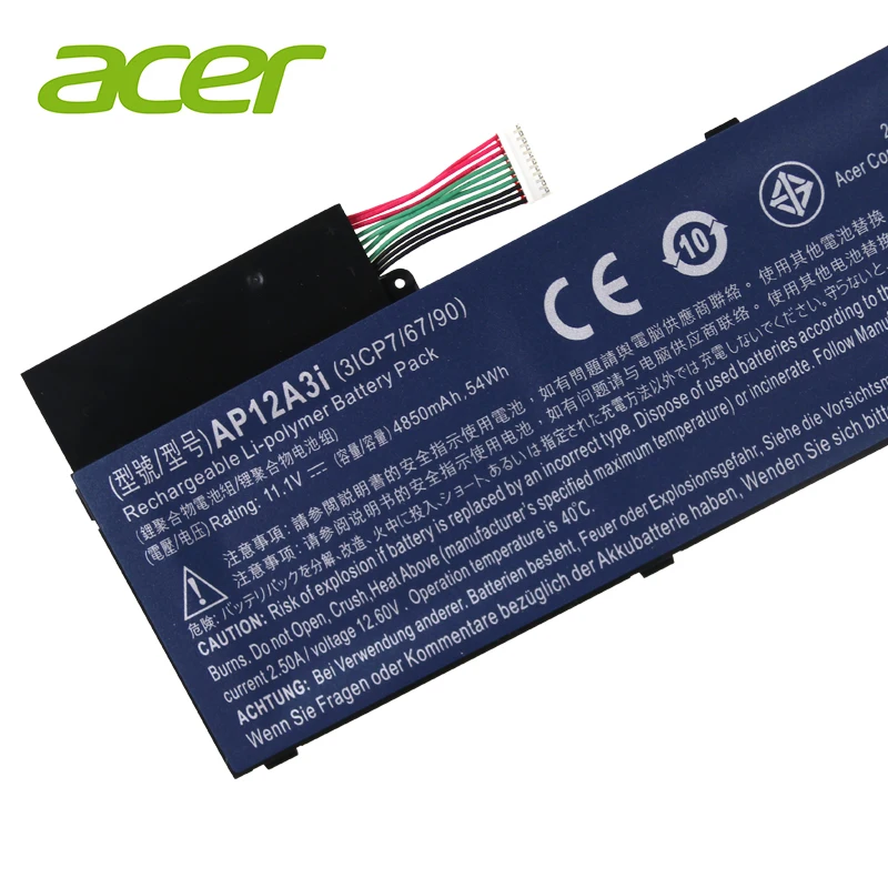 Аккумулятор для ноутбука acer AP12A3i для acer Iconia W700 Aspire Timeline Ultra U M3-581TG M5-481TG AP12A3i AP12A4i 54WH 11,1 В