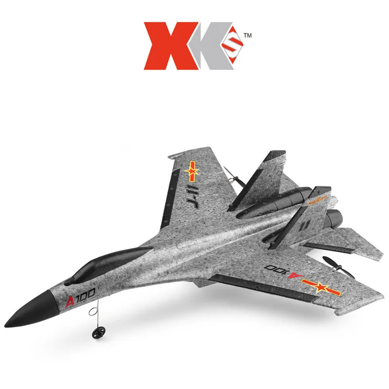Wltoys XK A100-SU27 Model RC Plane 2.4G 3CH EPP Three-Channel Fixed-Wing Remote Control glider Airplane RTF RC Wingspan Toy