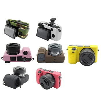 

Soft Silicone Rubber Camera Protective Body Case Cover For Sony Alpha A6300 A6400 Camera Bags Case 8 Colors