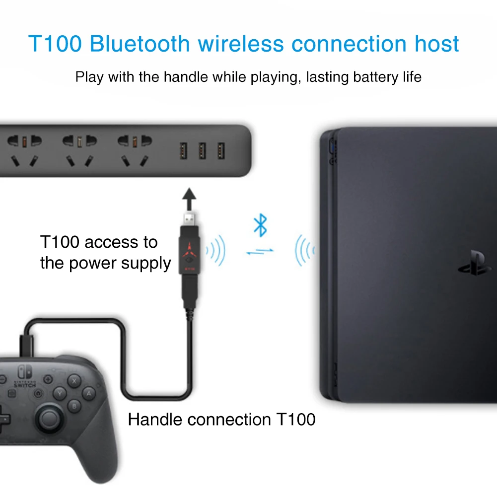 

Accurate Home Easy Use Portable USB Interface Wirelss Adapter Accessories Handle Converter Bluetooth Fun Game Controller For PC