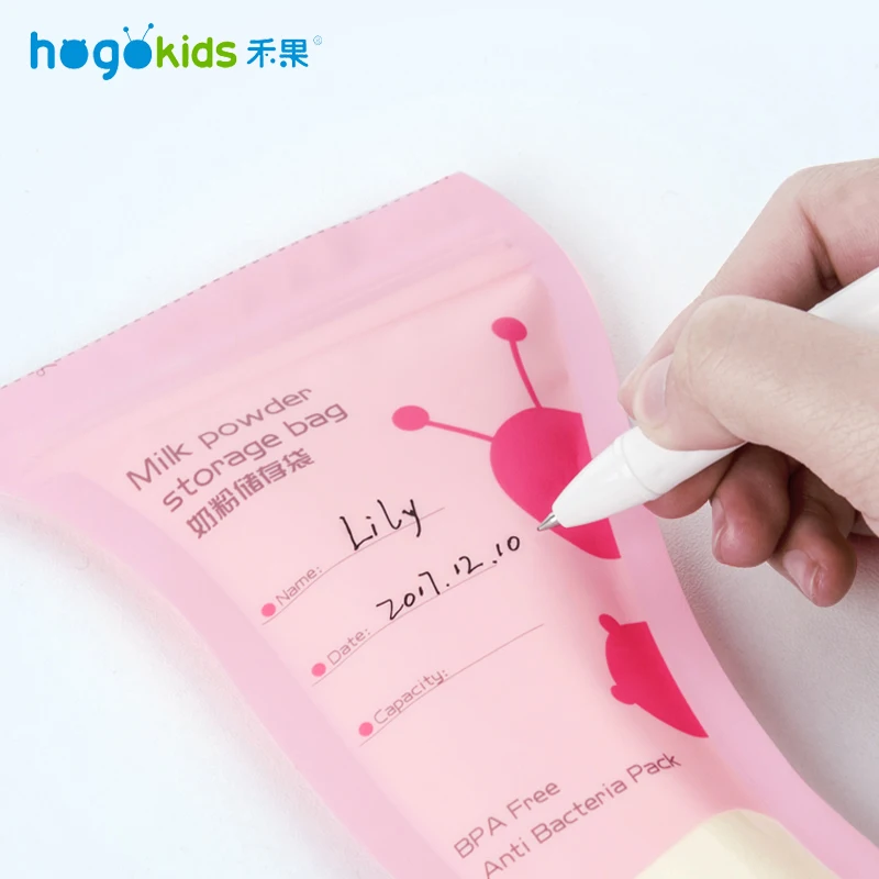 Hogokids 30 шт детские пакеты для хранения продуктов, Предварительно стерилизованные пакеты для хранения грудного молока, без бисфенола, сумки для кормления, безопасные мешки для грудного молока