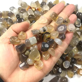 

100g 10-15mm Natural Agate Stone Good Luck Madagascar Banded Agate Body Heathy Raw Gemstone Specimen Collection Gift