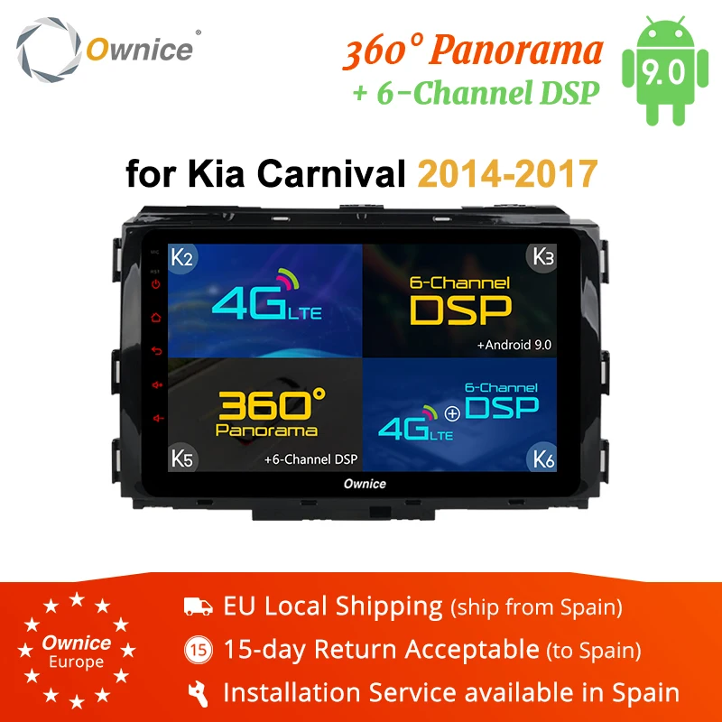 Top Ownice K2 K3 K5 K6 360 panorama DSP 4G LTE 8Core Android 9.0 Car Radio DVD Player GPS Navi For KIA Carnival 2014-2017 Autostereo 0