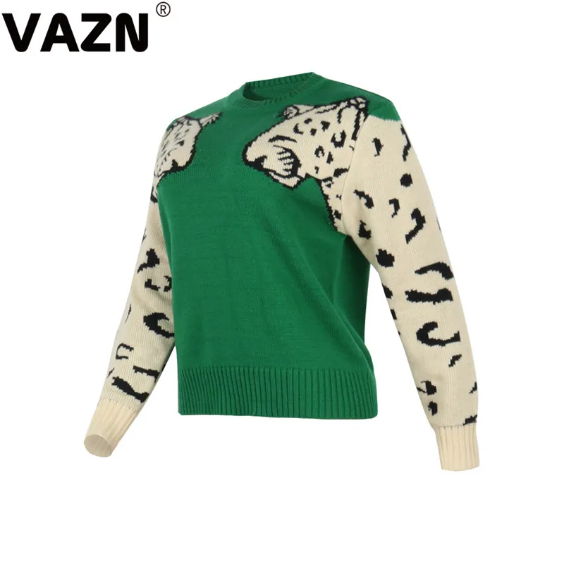 VAZN WNY050 качественный цветной трикотажный топ для женщин, с круглым вырезом, с длинным рукавом, короткие милые футболки, сексуальные женские короткие футболки
