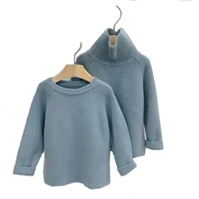 Г. Осенне-зимняя детская одежда вязаный свитер с воротником с лацканами для мальчиков и девочек Повседневные детские топы, зимняя одежда для малышей свитер для мальчиков