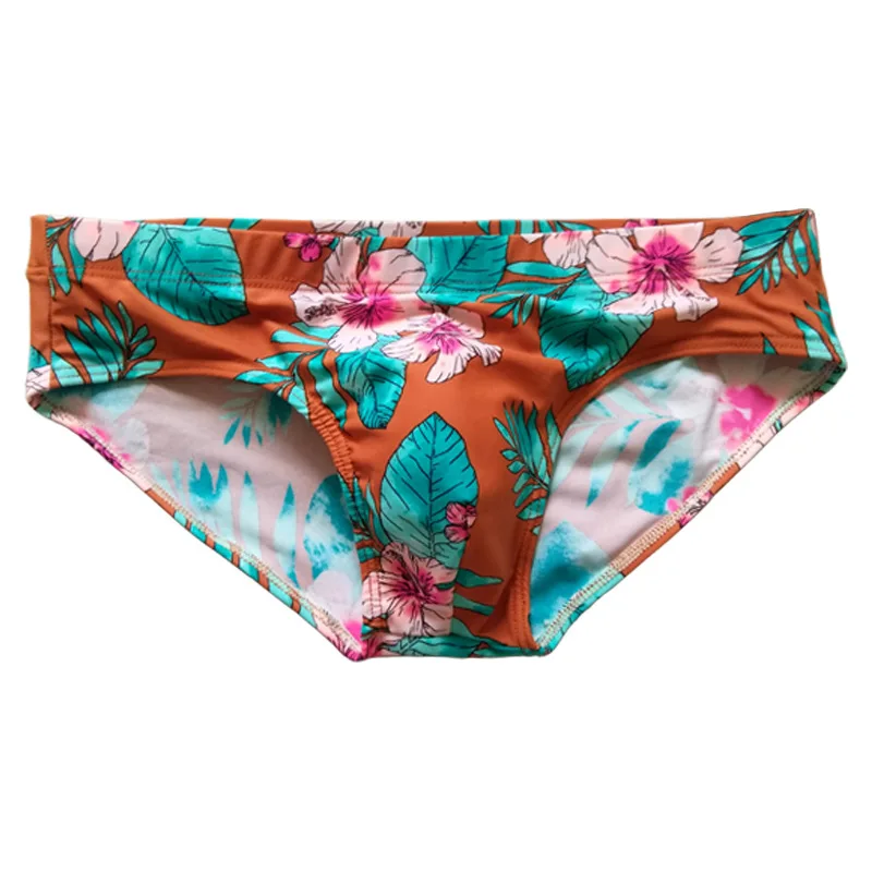 Мужская одежда для купания с эффектом пуш-ап, сексуальные мужские плавки с цветочным принтом, купальные плавки для бассейна, пляжа, серфинга, купальный костюм, шорты для пляжа