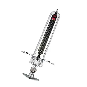 

10/20/50ML Stainless Steel Pet Animal Syringe Leak-proof Adjustable Chicken Duck Pig Husbandry Veterinary Farm Lab Injector