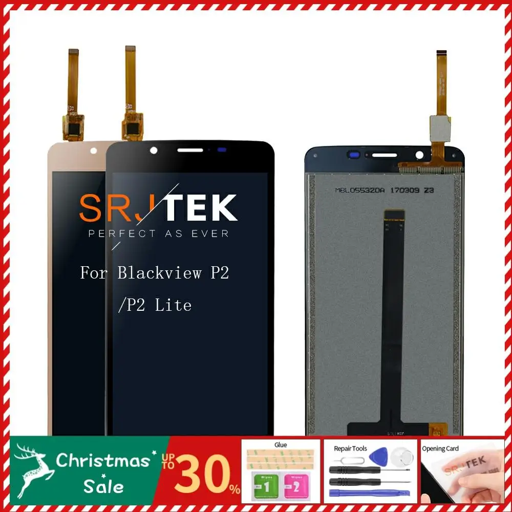 Для Blackview P2/P2 Lite ЖК-дисплей кодирующий преобразователь сенсорного экрана в сборе 5," для Blackview P2 ЖК-сенсорная стеклянная панель Замена