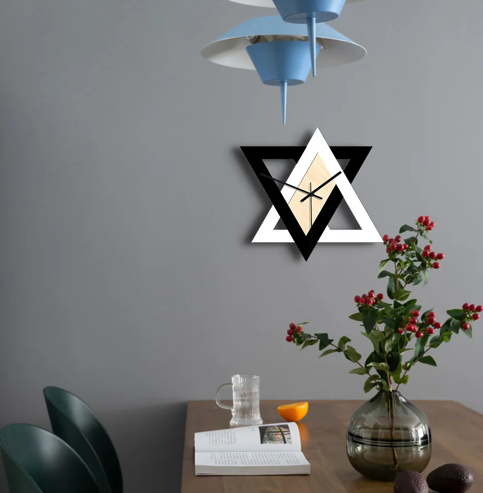 Najtaniej Geometryczny cichy zegar ścienny na zegar ścienny akrylowe zegary kuchenne duży wystrój domu cichy kwarcowy nowoczesny design