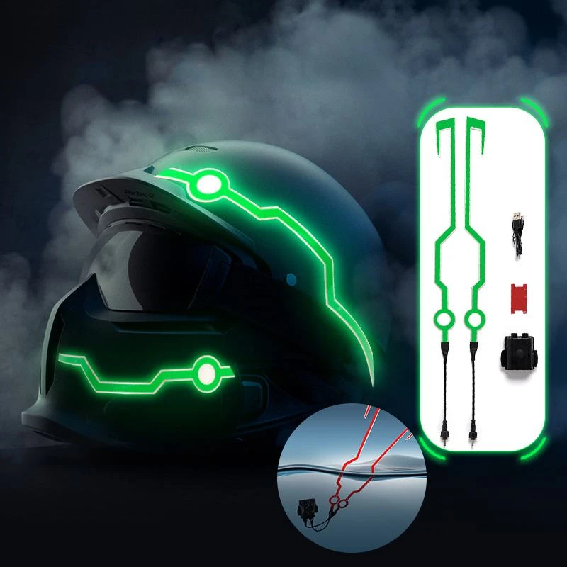 Motorhelm Night Rijden Koude Licht Signal Knipperende Streep 1500mA Led  Lichtgevende Sticker Universele IP67 Waterdicht Mode - AliExpress  Automobiles \u0026 Motorcycles