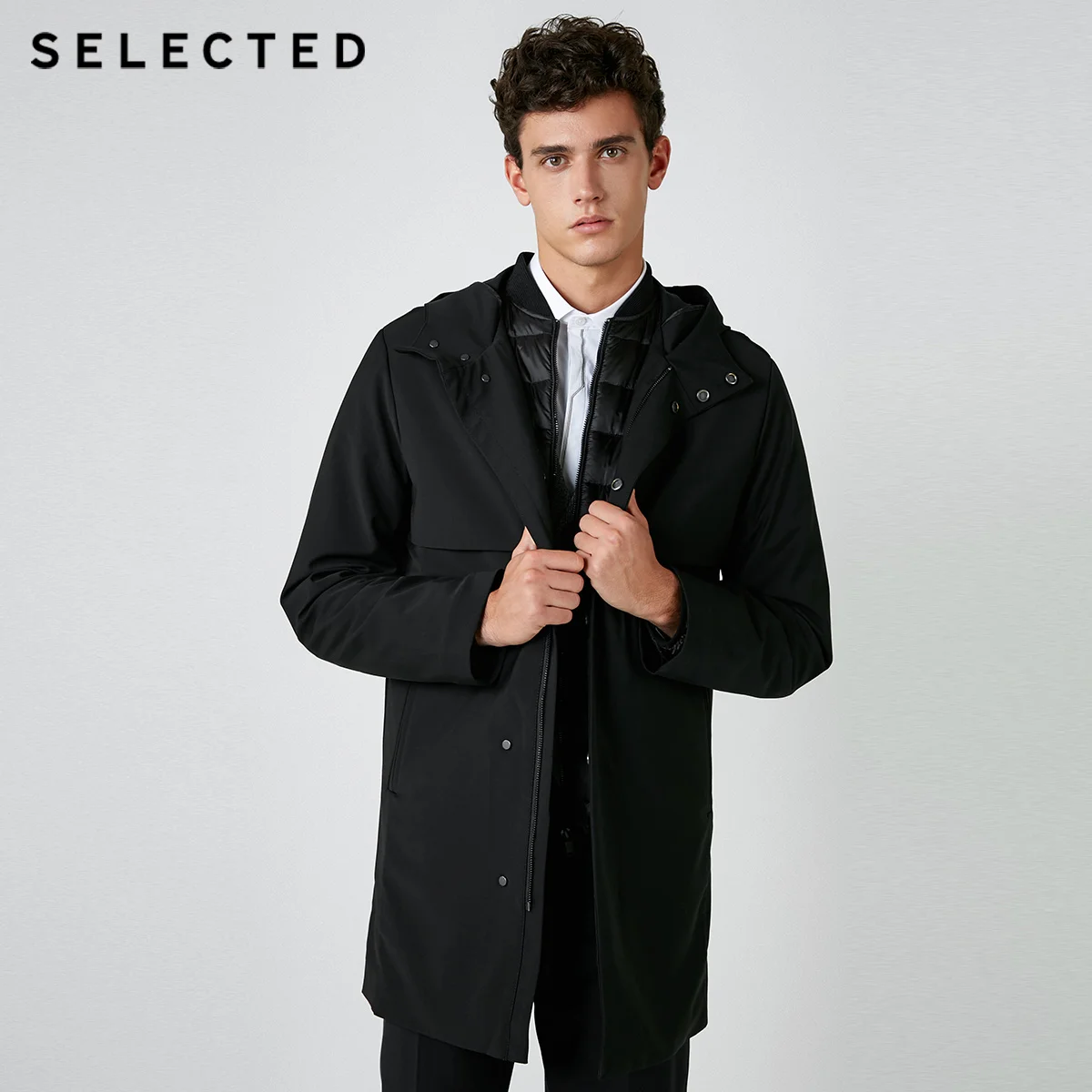 

SELECTED New Wool Winter Down Jacket Men's Two-piece Hooded Long Coat Long Warm Clothes T | 418312507