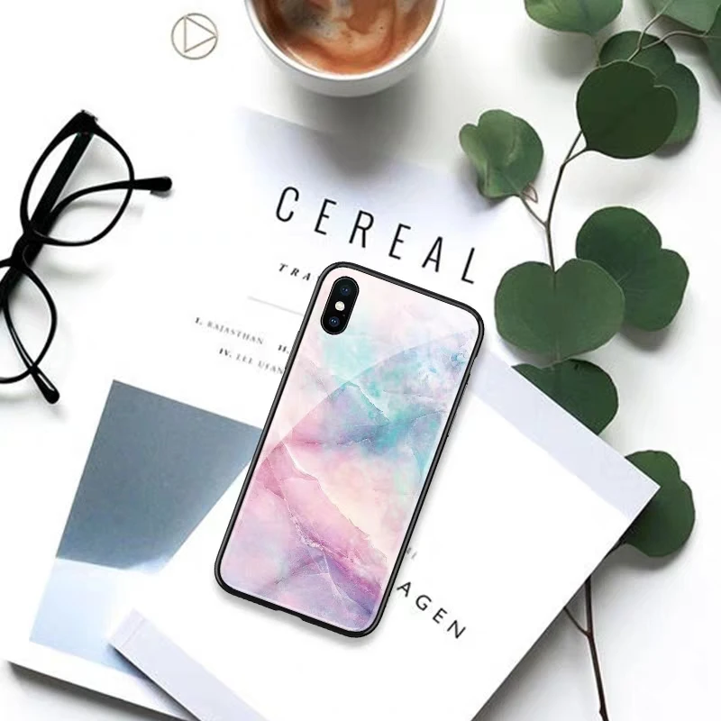 Для Samsung Galaxy S10 Plus S10Plus S10e Lite S10Lite чехол для милый стеклянный мраморный белый 360