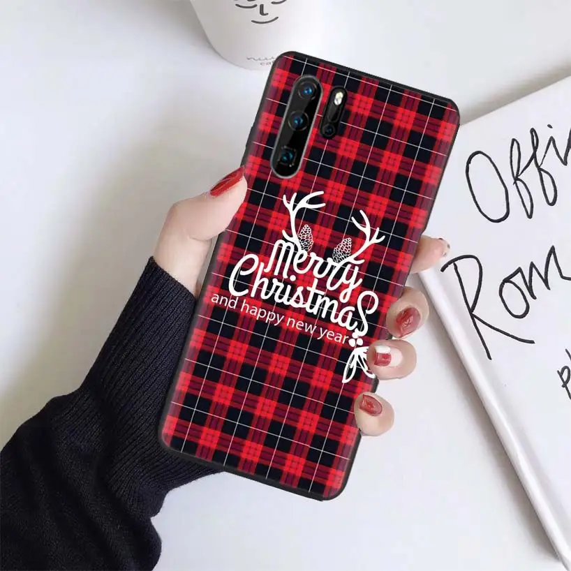BS086-1 Рождественский черный чехол для huawei mate 30 20 10 P30 P20 P10 Pro Lite P Smart Z мягкий чехол для телефона - Цвет: BS086-1