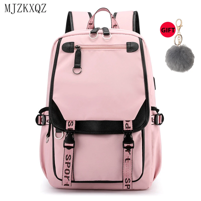 Mjzkxqz Canvas Backpack For School Teenage Girls Bags Multi-Pocket Women Travel Backpack