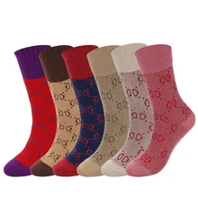 Восстановленные древние носки до икры с надписью DD, женские носки от дождя, шелковые носки, женские уличные носки с популярным логотипом, уличная одежда, женские носки