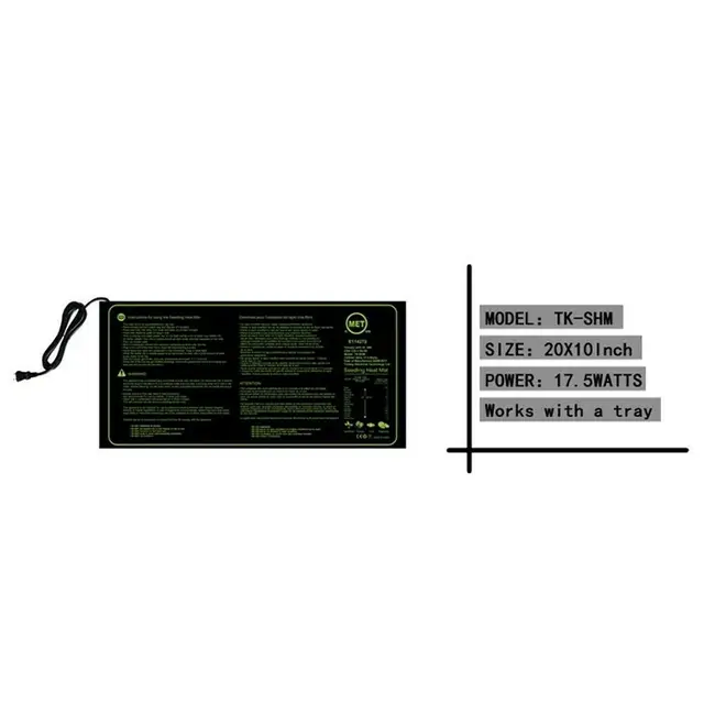 Palánta Fűtőszőnyeg 52*24 Cm -Es Vízálló Növényi Vetőmag Csírázás Terjedése Klónindító Pad 110 V/220 V Kerti Kellékek - Image 3