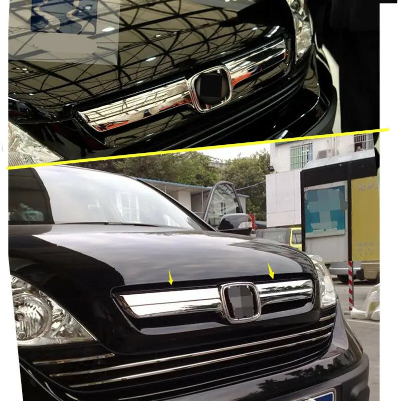 Хромированная передняя решетка радиатора для Honda CR-V CRV 2007 2008 2009 1 шт. | Автомобили и