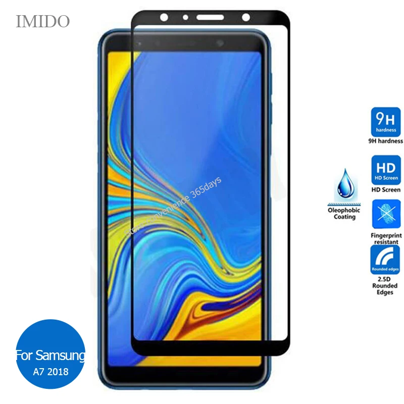 9D полное покрытие закаленное стекло для Samsung Galaxy A7 2018 A9 A6 Plus A8 2017 A3 A2 Core защита